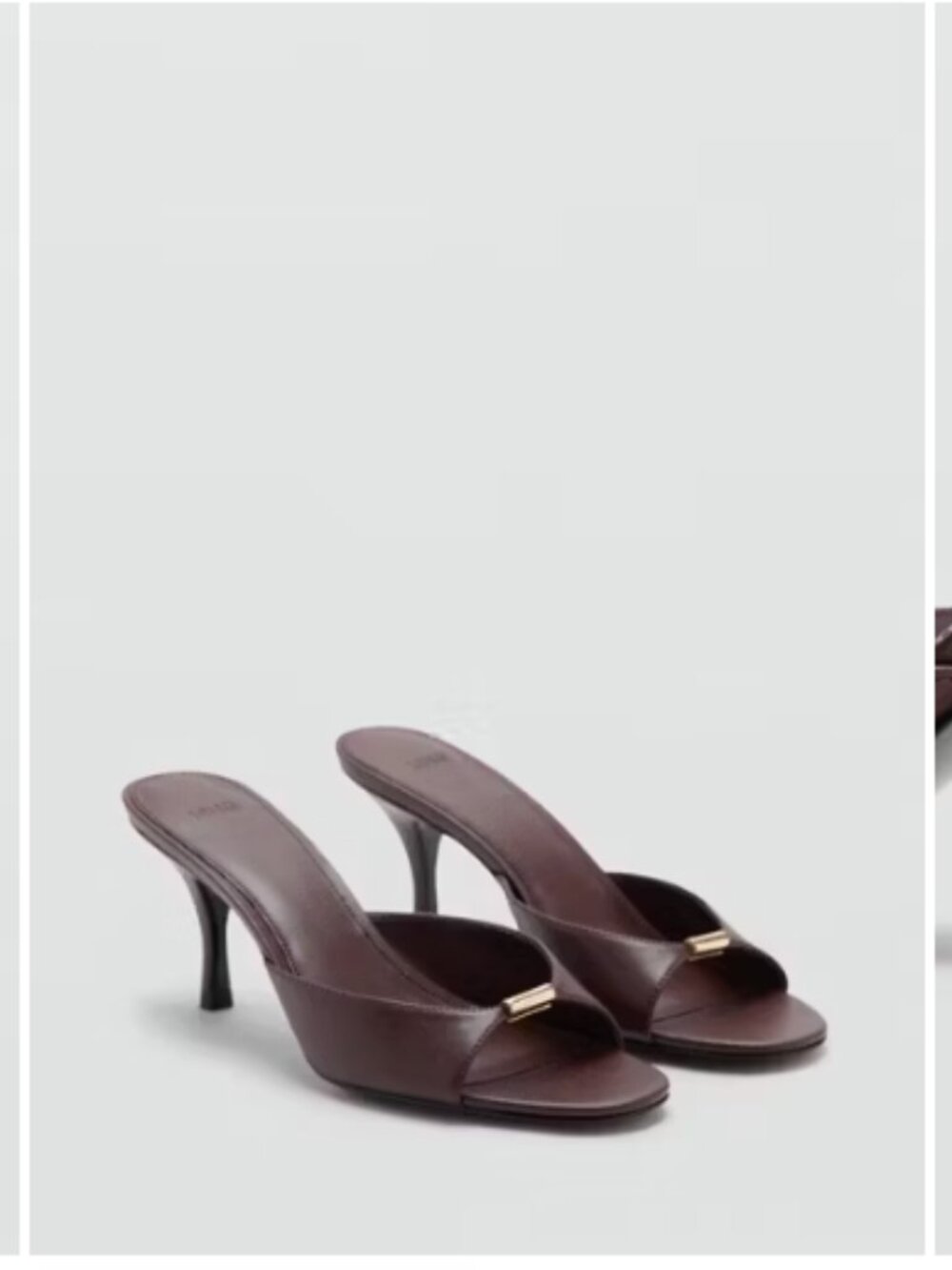 MANGO - Brand NEW - Heeled sandals with metallic detail